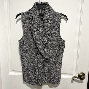 CHAPS Beautiful Tweed Vest, Grey/Black, size PM